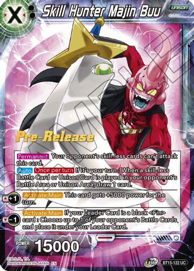 Skill Hunter Majin Buu (BT15-122) [Saiyan Showdown Prerelease Promos] | Devastation Store