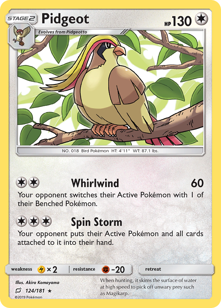 Pidgeot (124/181) [Sun & Moon: Team Up] | Devastation Store