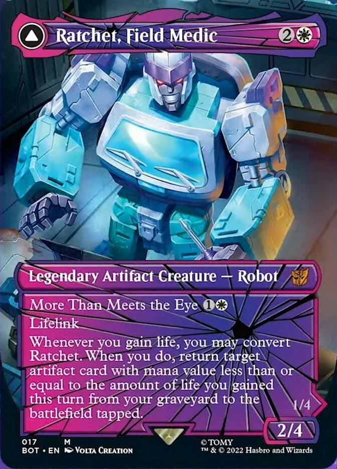 Ratchet, Field Medic // Ratchet, Rescue Racer (Shattered Glass) [Transformers] | Devastation Store