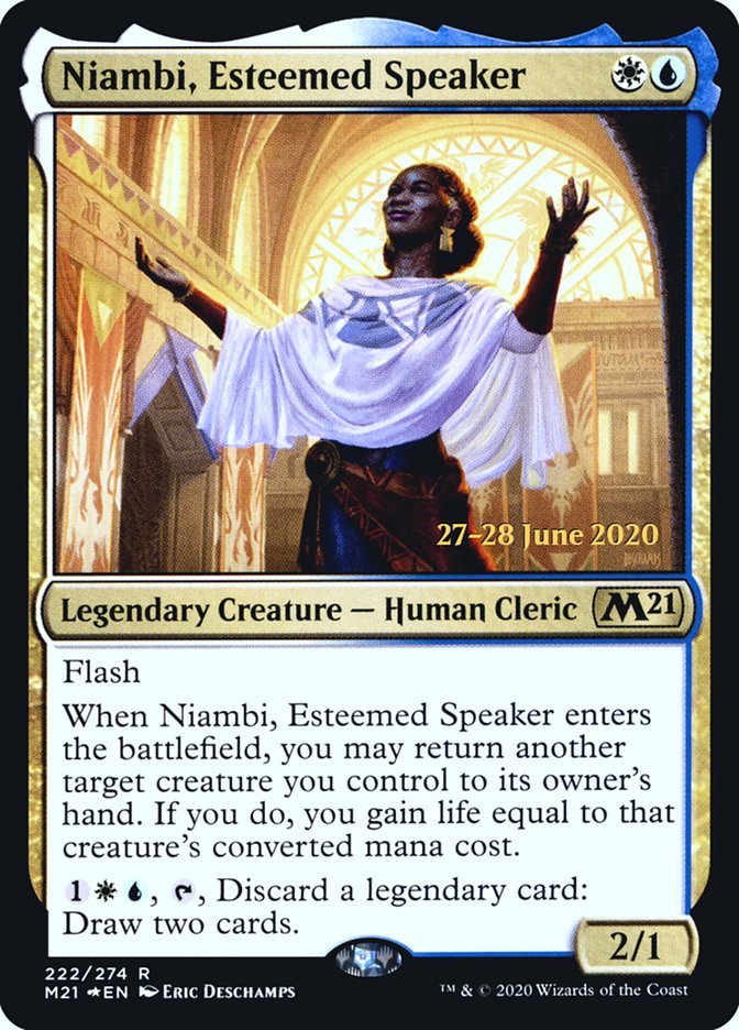 Niambi, Esteemed Speaker  [Core Set 2021 Prerelease Promos] | Devastation Store