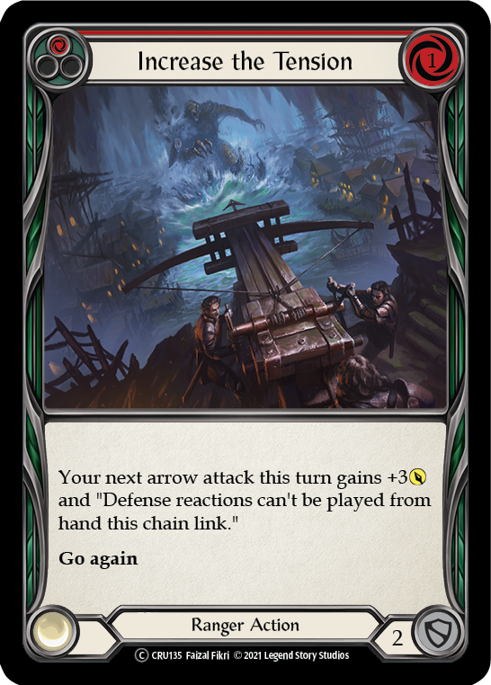 Increase the Tension (Red) (Rainbow Foil) [CRU135-RF] Unlimited Rainbow Foil | Devastation Store