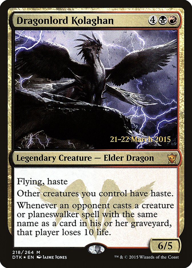 Dragonlord Kolaghan  [Dragons of Tarkir Prerelease Promos] - Devastation Store | Devastation Store