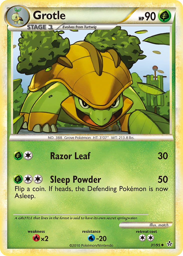 Grotle (31/95) [HeartGold & SoulSilver: Unleashed] | Devastation Store