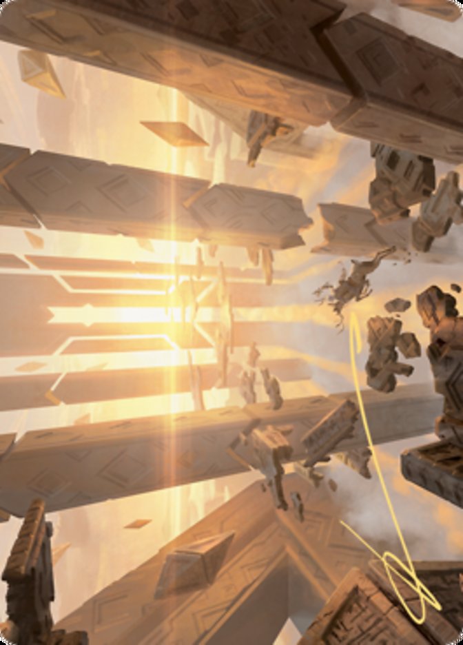 Skyclave Basilica Art Card (Gold-Stamped Signature) [Zendikar Rising Art Series] | Devastation Store