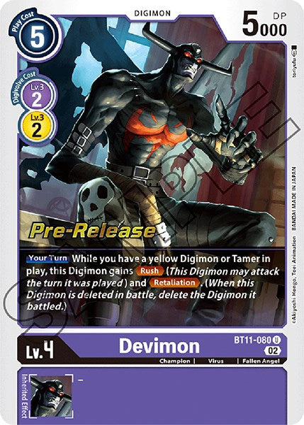 Devimon [BT11-080] [Dimensional Phase Pre-Release Promos] | Devastation Store