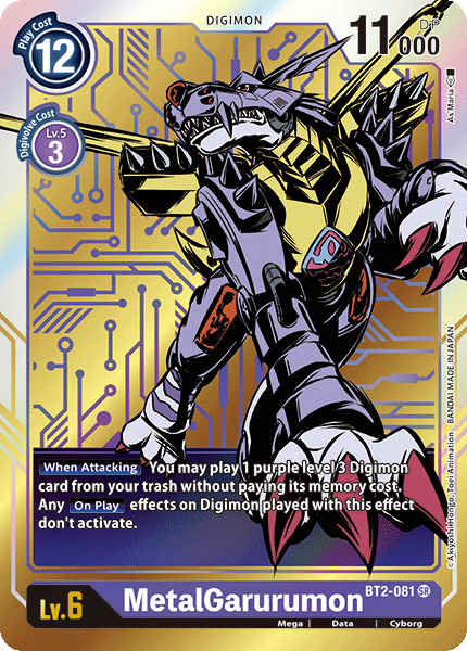MetalGarurumon [BT2-081] (Alternate Art) [Release Special Booster Ver.1.0] | Devastation Store