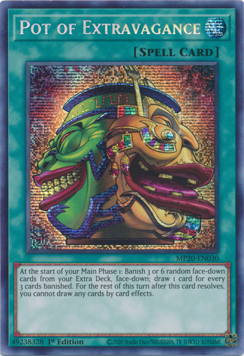 Pot of Extravagance [MP20-EN030] Prismatic Secret Rare | Devastation Store