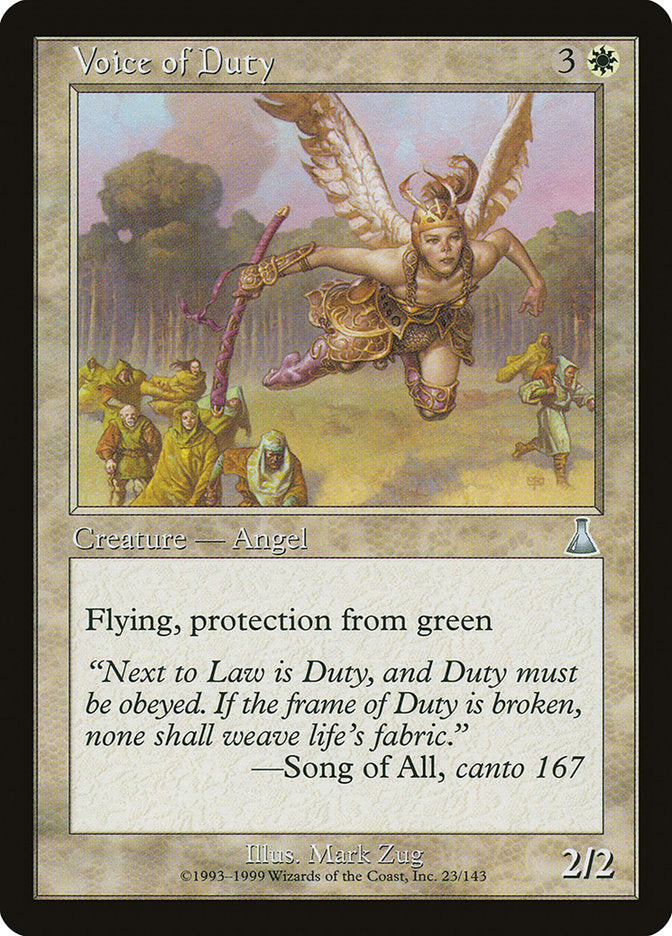 Voice of Duty [Urza's Destiny] - Devastation Store | Devastation Store