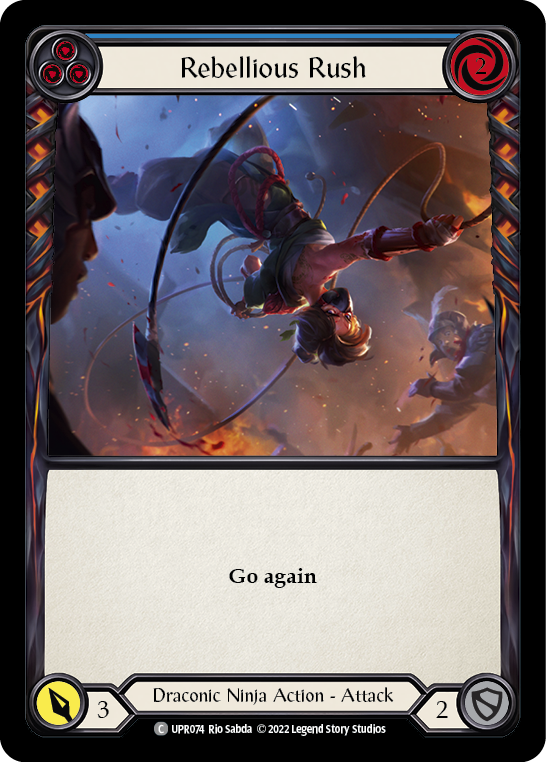 Rebellious Rush (Blue) [UPR074] (Uprising)  Rainbow Foil | Devastation Store