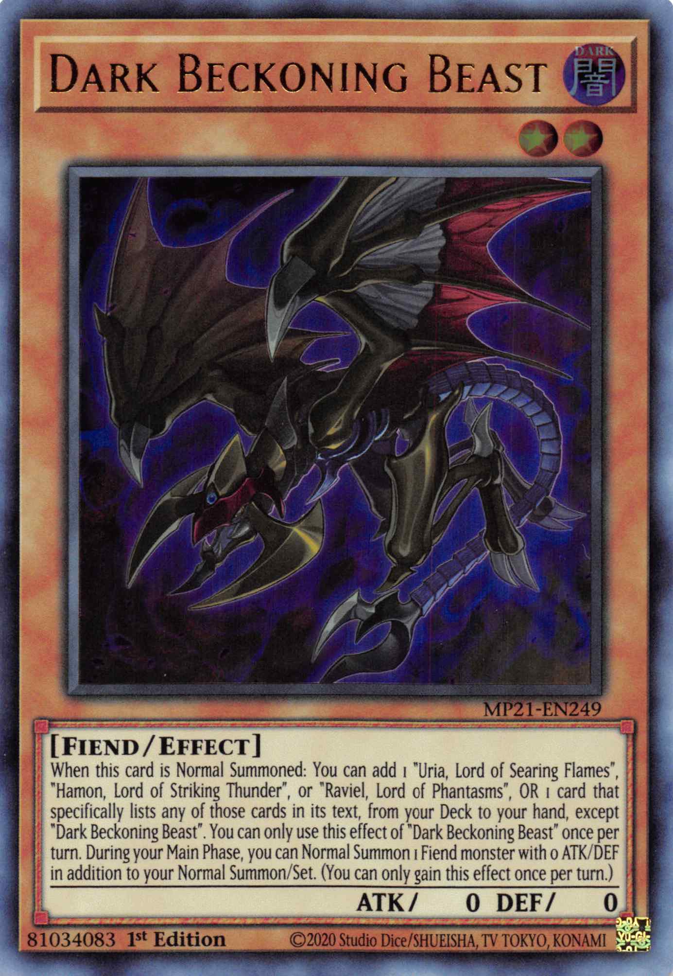 Dark Beckoning Beast [MP21-EN249] Ultra Rare | Devastation Store