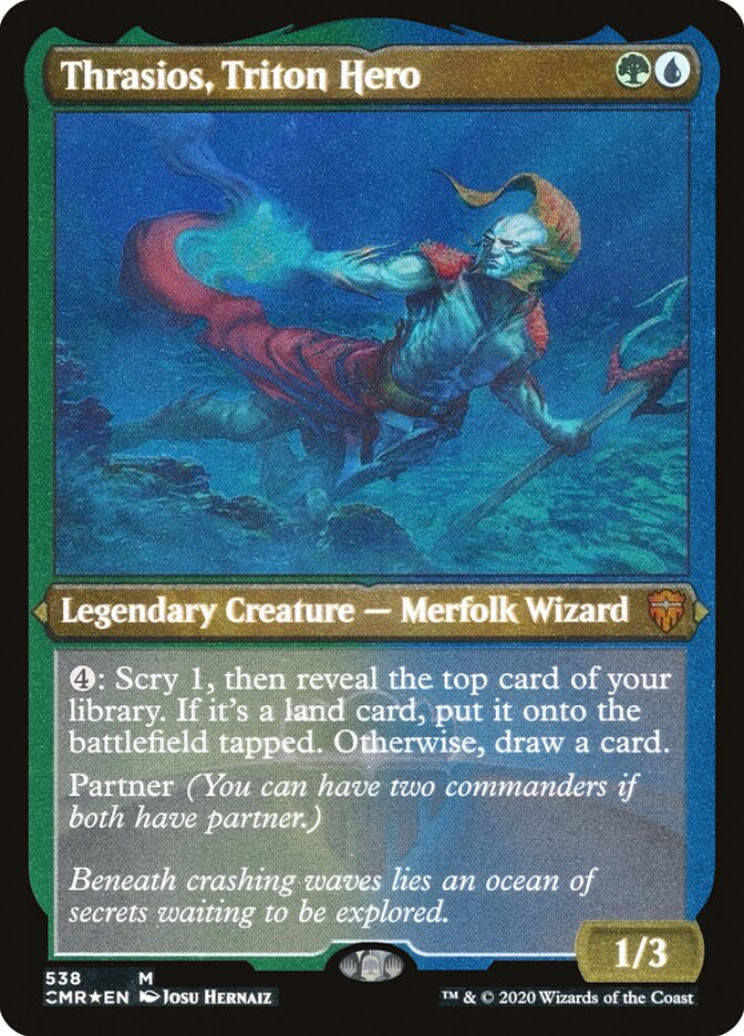 Thrasios, Triton Hero (Etched) [Commander Legends] | Devastation Store