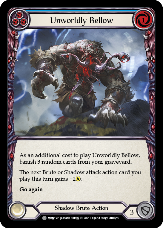Unworldly Bellow (Blue) [MON152-RF] 1st Edition Rainbow Foil | Devastation Store
