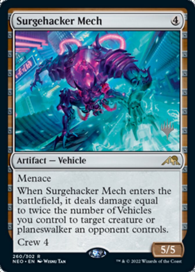 Surgehacker Mech (Promo Pack) [Kamigawa: Neon Dynasty Promos] | Devastation Store