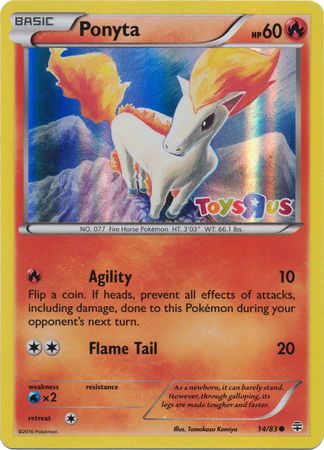 Ponyta (14/83) (Toys R Us Promo) [XY: Generations] | Devastation Store