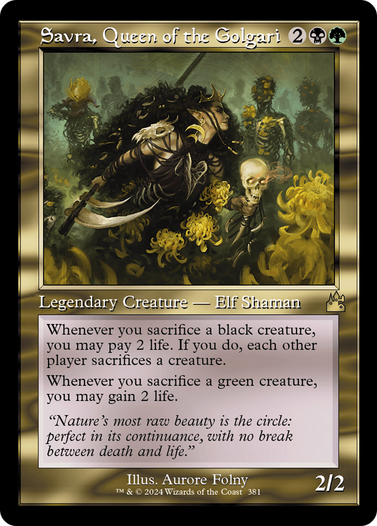Savra, Queen of the Golgari (Retro Frame) [Ravnica Remastered] | Devastation Store