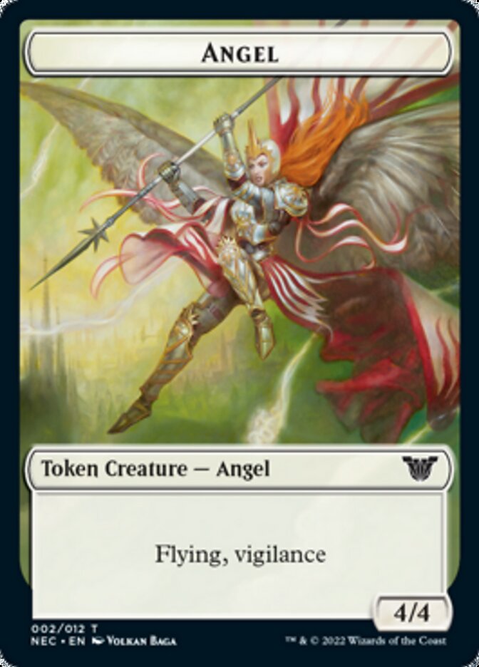 Angel // Elephant Double-sided Token [Kamigawa: Neon Dynasty Commander Tokens] | Devastation Store