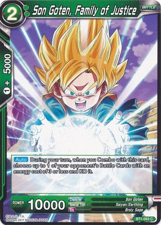 Son Goten, Family of Justice [BT1-063] | Devastation Store