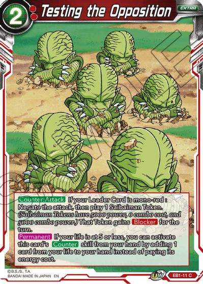 Testing the Opposition (EB1-011) [Battle Evolution Booster] | Devastation Store