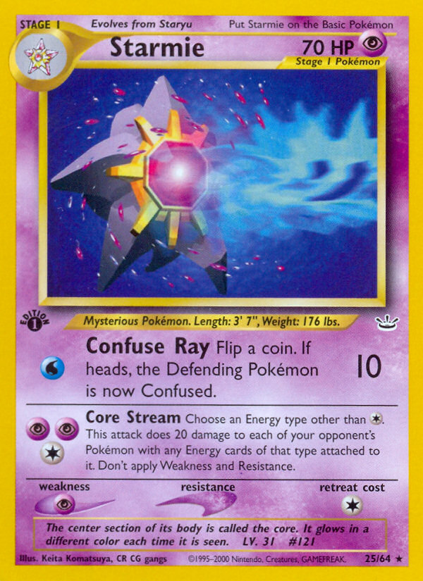 Starmie (25/64) [Neo Revelation 1st Edition] | Devastation Store