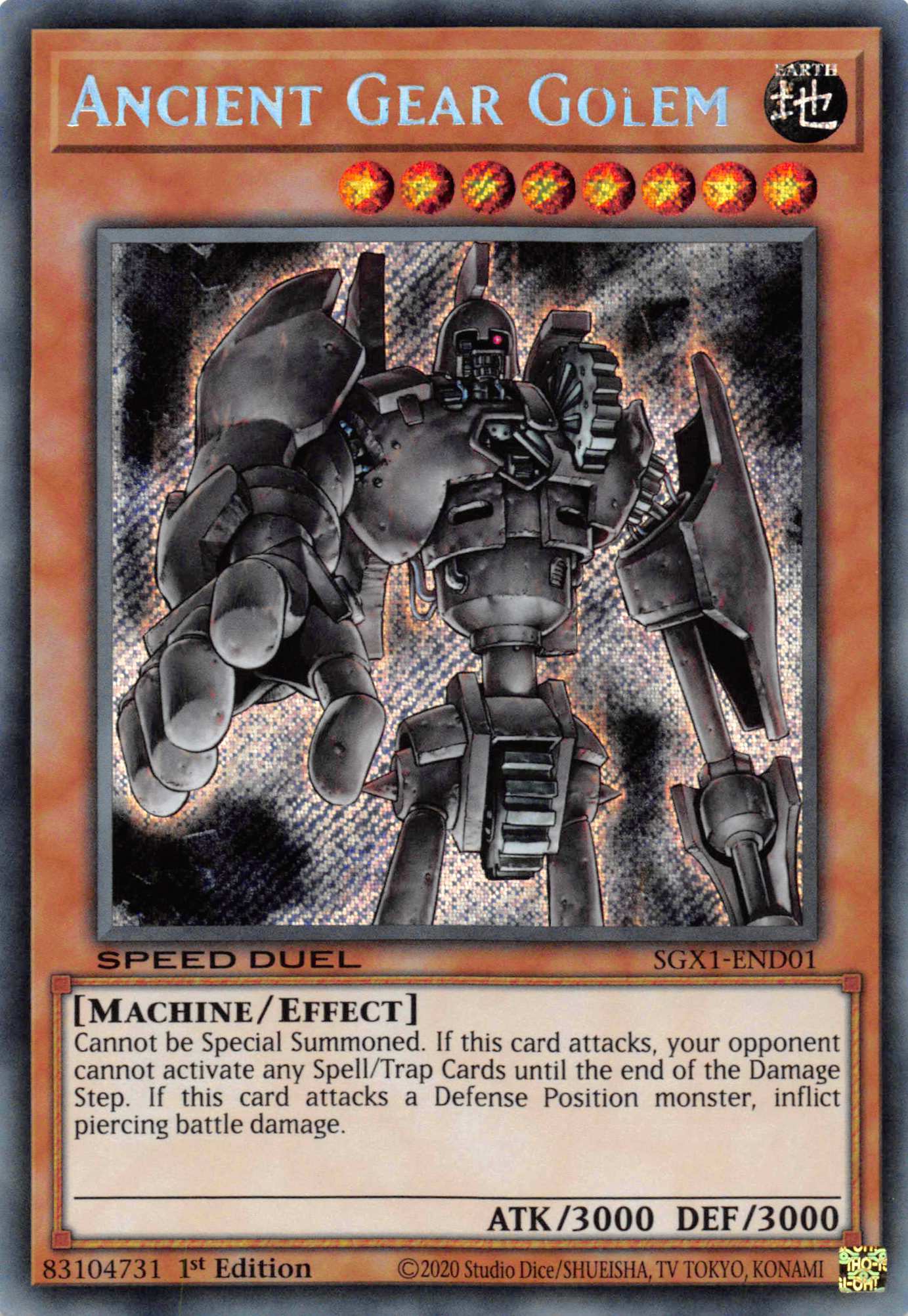 Ancient Gear Golem [SGX1-END01] Secret Rare | Devastation Store