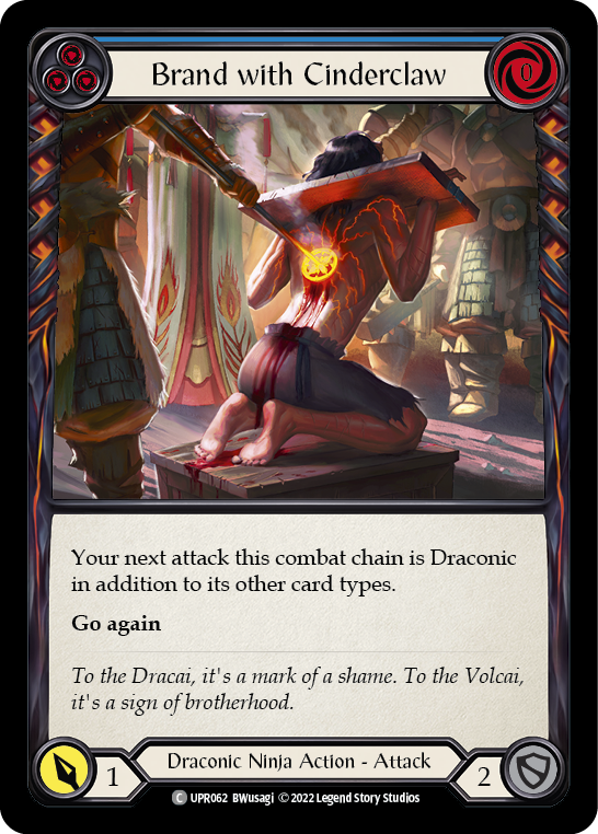 Brand with Cinderclaw (Blue) [UPR062] (Uprising)  Rainbow Foil | Devastation Store