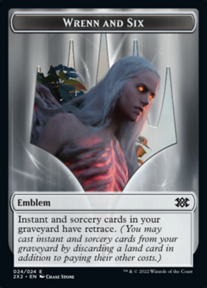 Wrenn and Six Emblem // Spirit Double-sided Token [Double Masters 2022 Tokens] | Devastation Store