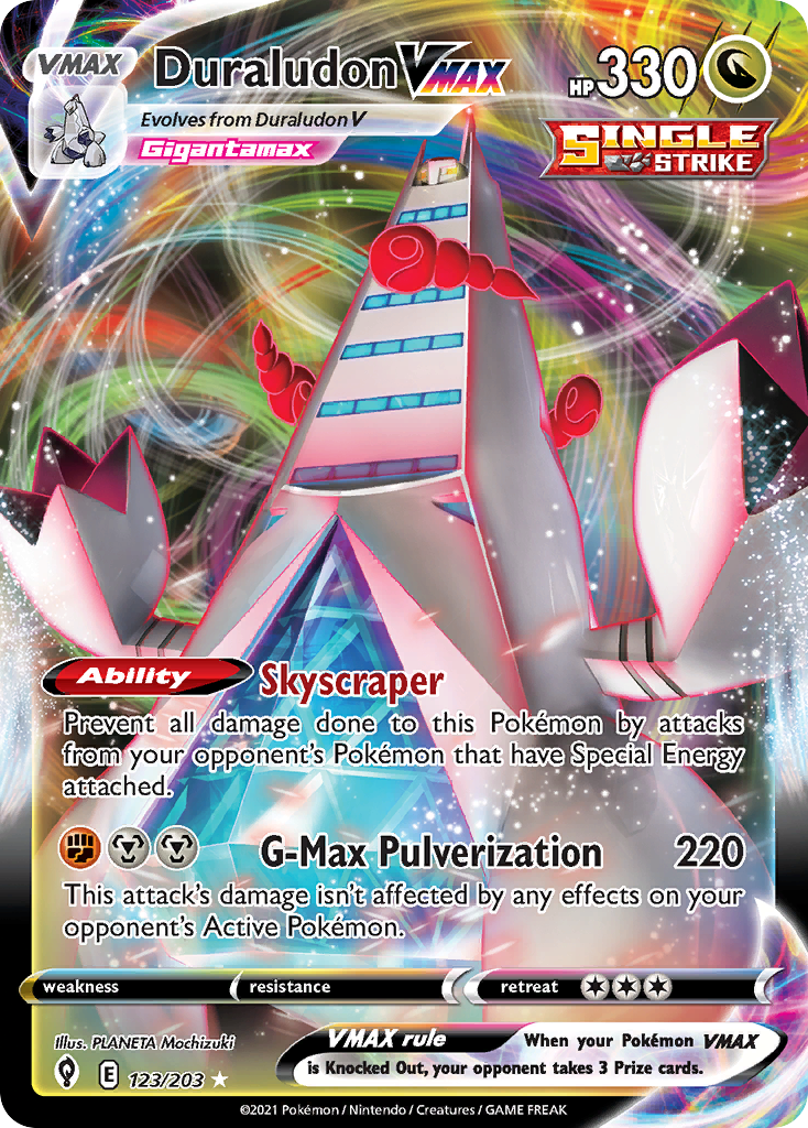 Duraludon VMAX (123/203) (Jumbo Card) [Sword & Shield: Evolving Skies] | Devastation Store