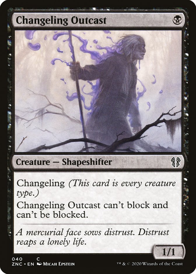 Changeling Outcast [Zendikar Rising Commander] | Devastation Store