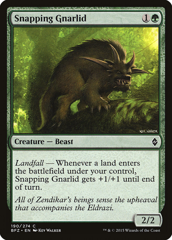 Snapping Gnarlid [Battle for Zendikar] - Devastation Store | Devastation Store