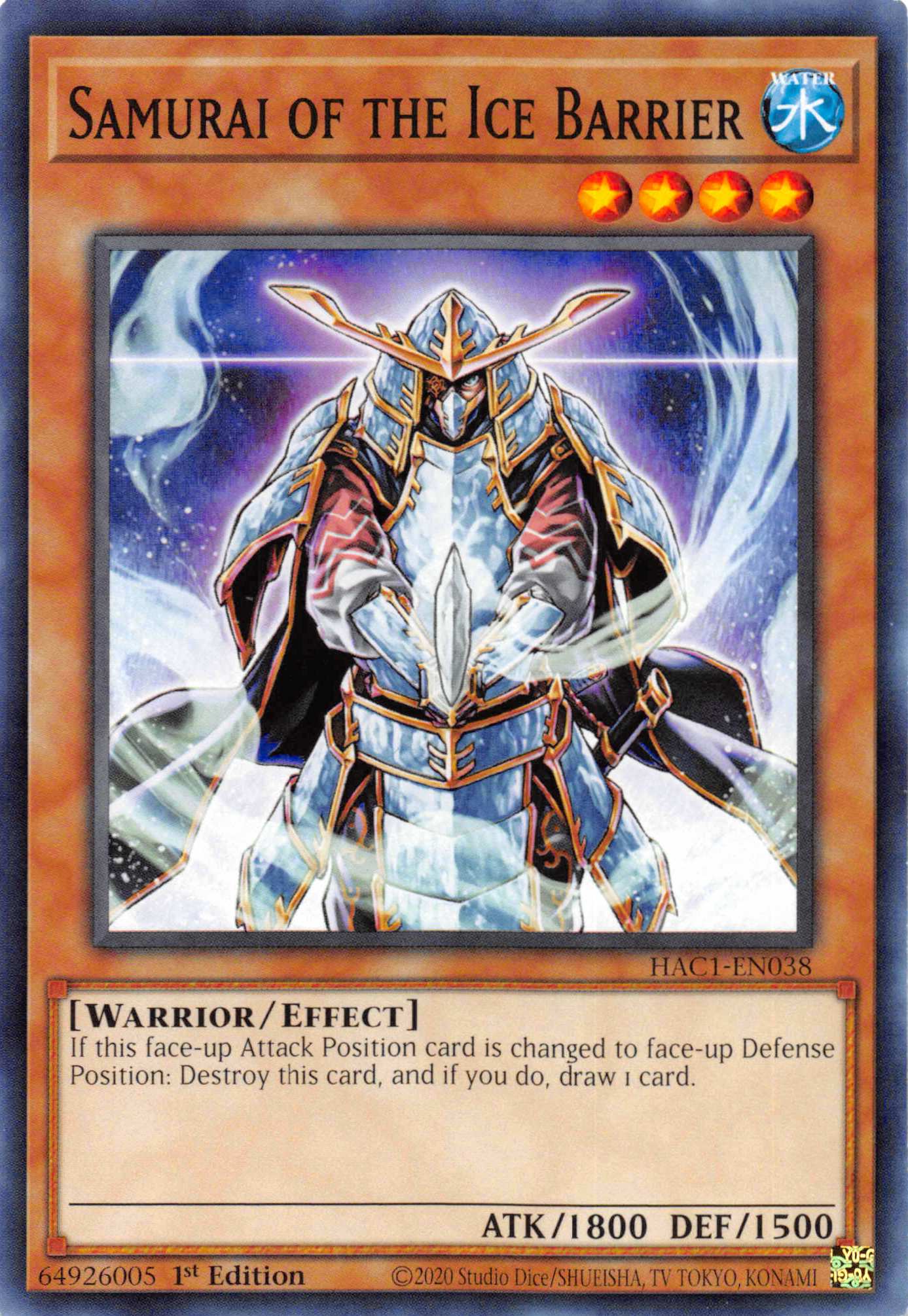 Samurai of the Ice Barrier (Duel Terminal) [HAC1-EN038] Parallel Rare | Devastation Store