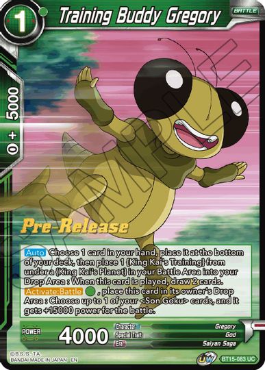 Training Buddy Gregory (BT15-083) [Saiyan Showdown Prerelease Promos] | Devastation Store