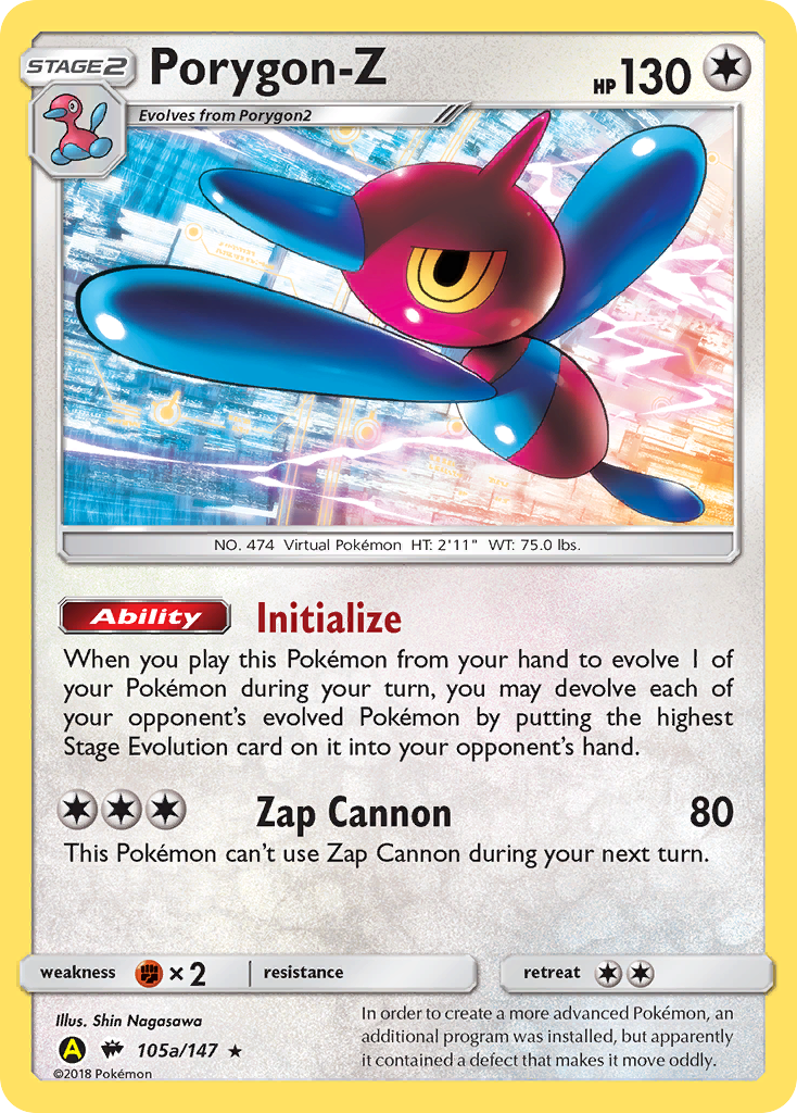 Porygon-Z (105a/147) (Alternate Art Promo) [Sun & Moon: Burning Shadows] | Devastation Store