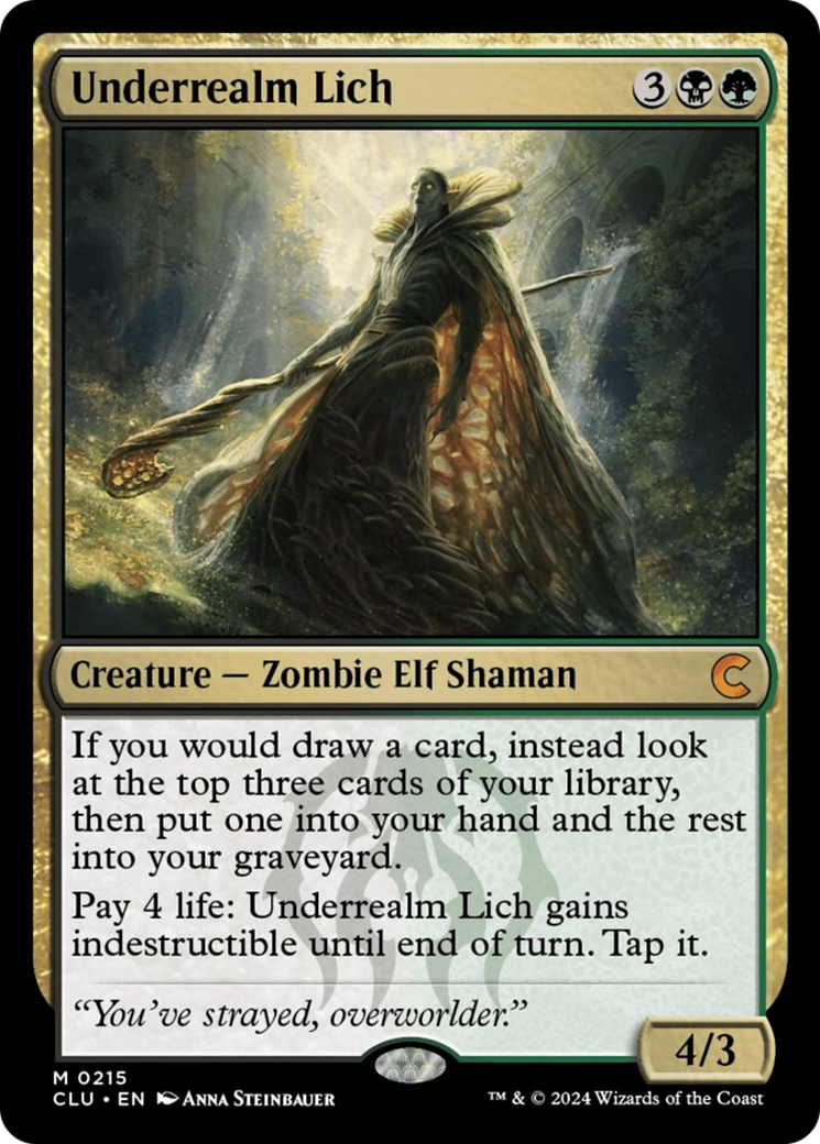 Underrealm Lich [Ravnica: Clue Edition] | Devastation Store