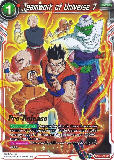 Teamwork of Universe 7 (BT14-027) [Cross Spirits Prerelease Promos] | Devastation Store