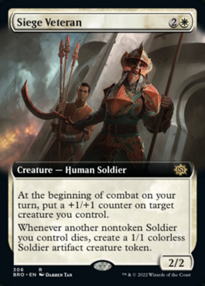 Siege Veteran (Extended Art) [The Brothers' War] | Devastation Store