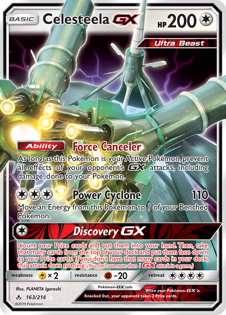 Celesteela GX (163/214) [Sun & Moon: Unbroken Bonds] | Devastation Store