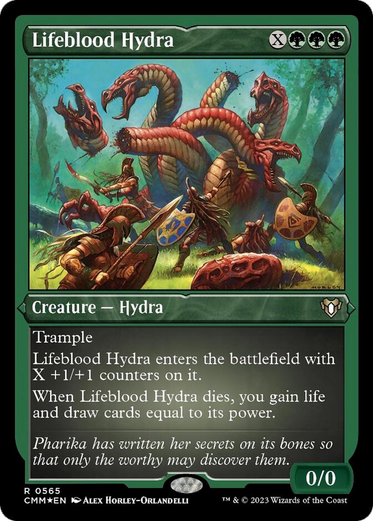 Lifeblood Hydra (Foil Etched) [Commander Masters] | Devastation Store