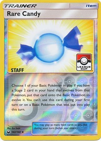 Rare Candy (142/168) (League Promo Staff) [Sun & Moon: Celestial Storm] | Devastation Store