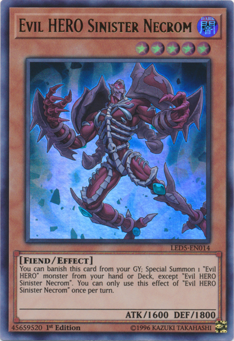 Evil Hero Sinister Necrom [LED5-EN014] Ultra Rare | Devastation Store