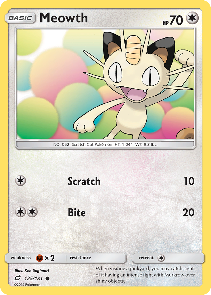 Meowth (125/181) [Sun & Moon: Team Up] | Devastation Store