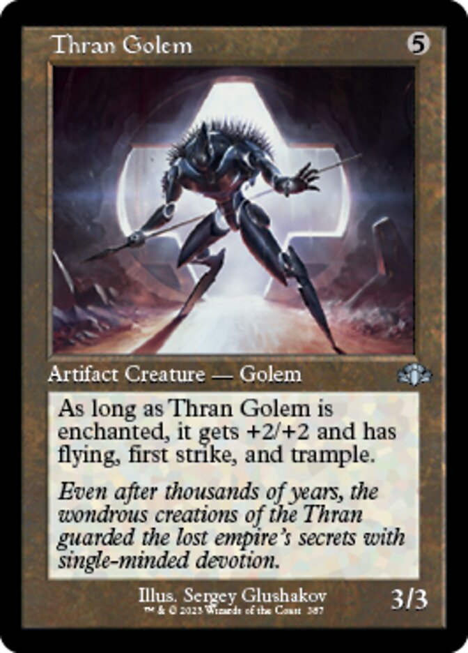 Thran Golem (Retro) [Dominaria Remastered] | Devastation Store