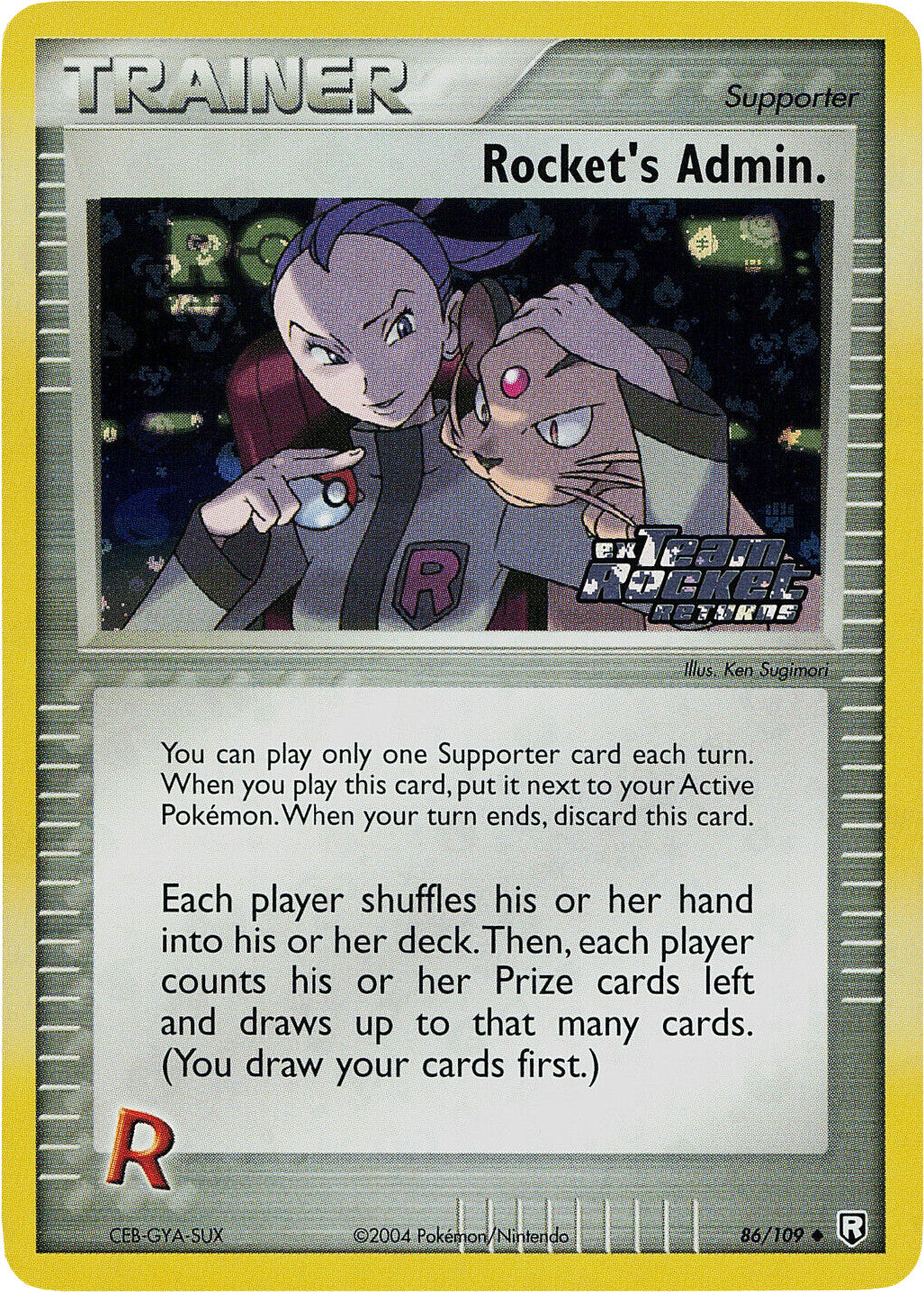 Rocket's Admin. (86/109) (Stamped) [EX: Team Rocket Returns] | Devastation Store