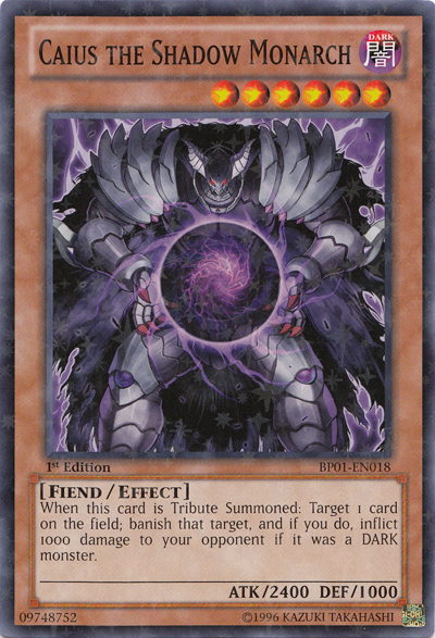 Caius the Shadow Monarch [BP01-EN018] Starfoil Rare | Devastation Store