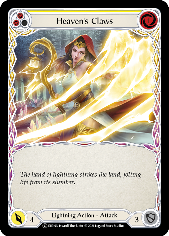 Heaven's Claws (Yellow) [U-ELE193] Unlimited Rainbow Foil | Devastation Store