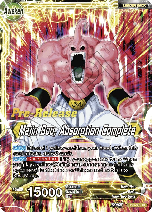 Majin Buu // Majin Buu, Absorption Complete (BT20-085) [Power Absorbed Prerelease Promos] | Devastation Store