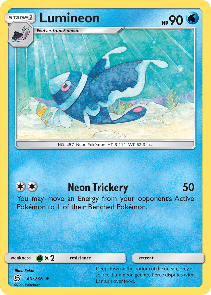 Lumineon (40/236) [Sun & Moon: Unified Minds] | Devastation Store