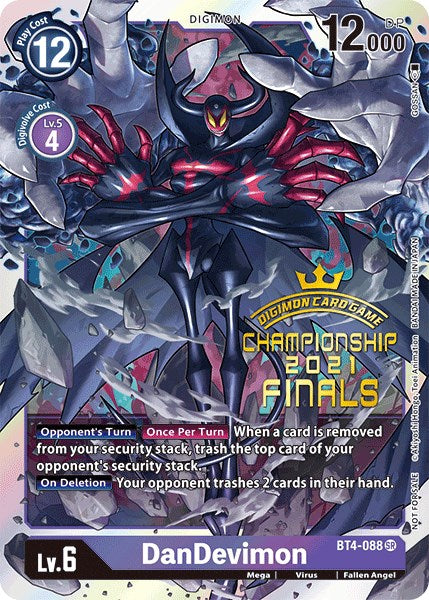 DanDevimon [BT4-088] (2021 Championship Finals Event Pack Alt-Art Gold Stamp Set) [Great Legend Promos] | Devastation Store