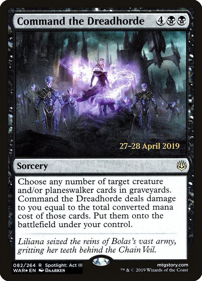 Command the Dreadhorde  [War of the Spark Prerelease Promos] | Devastation Store