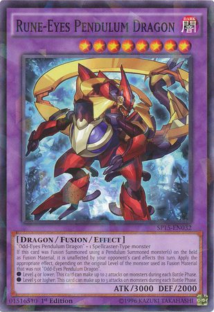 Rune-Eyes Pendulum Dragon [SP15-EN032] Shatterfoil Rare | Devastation Store