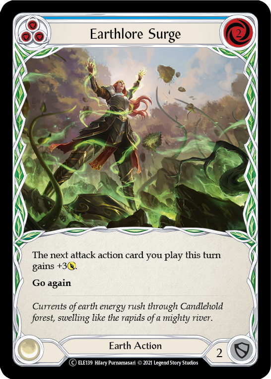 Earthlore Surge (Blue) [U-ELE139] Unlimited Rainbow Foil | Devastation Store